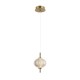 Lazie lampa wisząca Mosiężny, przezroczysty 15cm 500 lm 3000K IP20 Italux