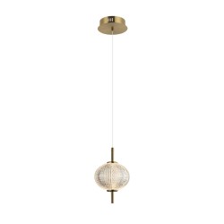 Lazie lampa wisząca Mosiężny, przezroczysty 15cm 500 lm 3000K IP20