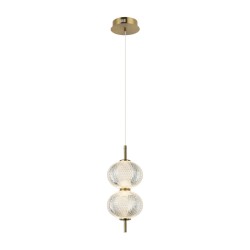 Lazie lampa wisząca Mosiężny, przezroczysty 15cm 1000 lm 3000K IP20