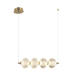 Lazie lampa wisząca Mosiężny, przezroczysty cm 1400 lm 3000K IP20