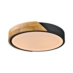 Nastro oprawa natynkowa plafon Drewno, czarny 32cm 2400 lm 3000K IP20