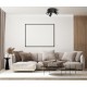 Nesto spot Czarny piaskowany 22cm IP20 Italux