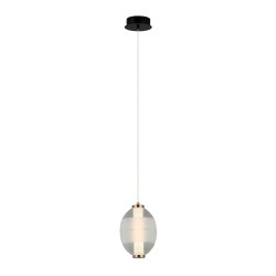 Rinot lampa wisząca Czarny, biały, przezroczysty 15cm 500 lm 3000K IP20