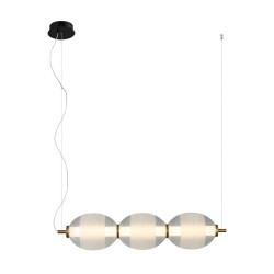 Rinot lampa wisząca Czarny, biały, przezroczysty cm 1200 lm 3000K IP20