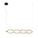 Rinot lampa wisząca Czarny, biały, przezroczysty cm 1600 lm 3000K IP20