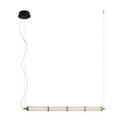 Sanpo lampa wisząca Czarny, przezroczysty 7cm 900 lm 3000K IP20