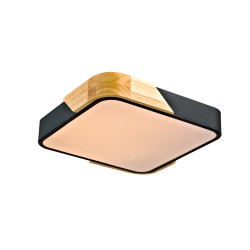 Santer oprawa natynkowa plafon Drewno, czarny cm 2400 lm 3000K IP20
