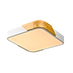 Santer oprawa natynkowa plafon Drewno, biały cm 2400 lm 3000K IP20