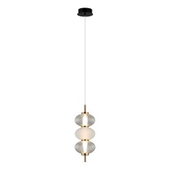 Testa lampa wisząca Czarny, biały, przezroczysty 16cm 790 lm 3000K IP20