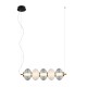 Testa lampa wisząca Czarny, biały, przezroczysty 16cm 1200 lm 3000K IP20