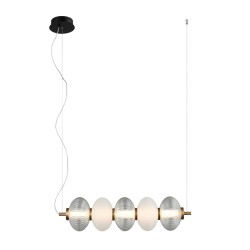 Testa lampa wisząca Czarny, biały, przezroczysty 16cm 1200 lm 3000K IP20