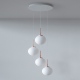 Ovo szklana lampa wisząca z kloszami opal 30x50cm różne kolory Cleoni
