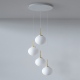 Ovo szklana lampa wisząca z kloszami opal 30x50cm różne kolory Cleoni