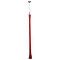 Sympatica lampa wisząca bordowa klosz 160-180cm