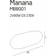 MANANA kinkiet MB8001-W biały szklany MAXlight