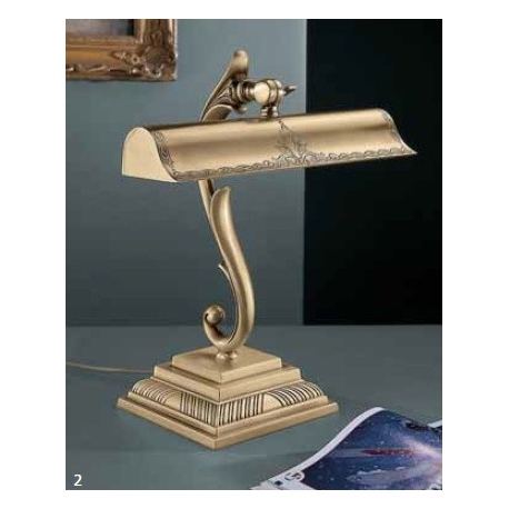 P.1000/2 bronzo Lampka nocna / biurkowa - włoskie lampy Reccagn