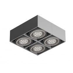 TUZ X5Sd LED111 stropowy G53, 12V,  srebrny (biały