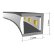 ECHO W lampa wisząca obręcz LED 60, 90, 120cm świeci do wewnątrz Ramko