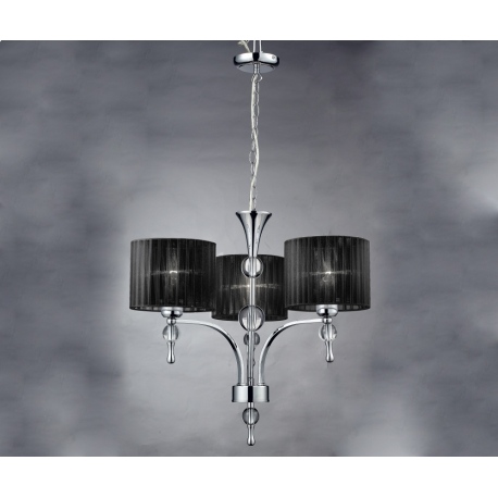 IMPRESS potrójna lampa wisząca czarna Azzardo