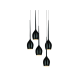 IZZA 5 lampa wisząca czarny połysk Azzardo