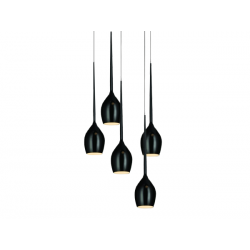 IZZA 5 lampa wisząca czarny połysk Azzardo