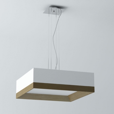 BOPS 40 lub 50cm żyrandol metalowo-drewniany Cleoni