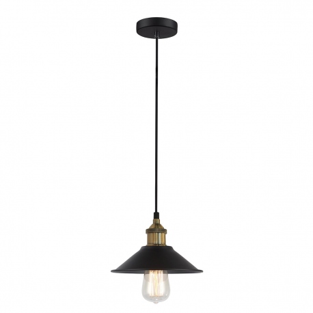 Kermio 21 cm czarny żyrandol retro Italux