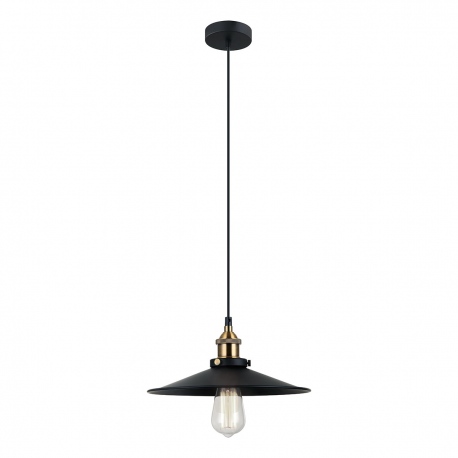 Kermio 30cm czarny żyrandol retro Italux