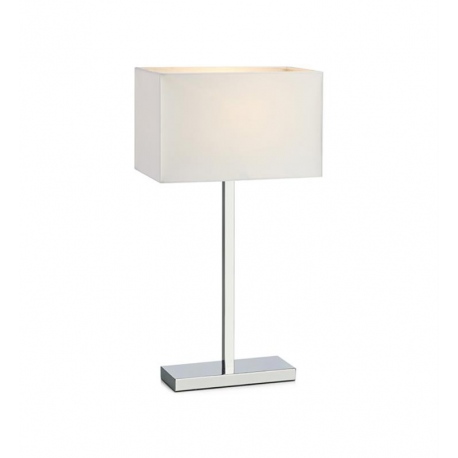 SAVOY lampka stołowa 1L USB chrom biały Markslojd