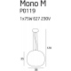 Mono M lampa wiszaca średnia 38cm MAXLight