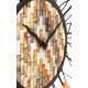 Shell zegar ścienny czarno-miedziano-złoty metal, prawdziwe muszle 72cm średnicy holenderski NeXtime