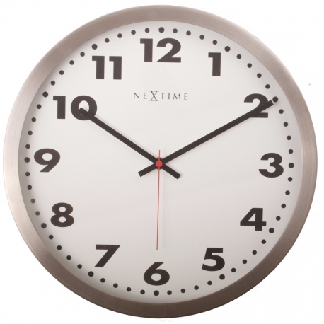Arabic zegar ścienny biały ze stali nierdzewnej ? 25 cm NeXtime