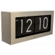 Big Flip zegar stojący srebrny metalowy 36x16,5 cm NeXtime