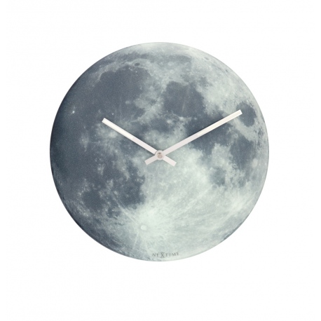 Blue Moon zegar ścienny szarym szklany ? 30 cm holenderski NeXtime