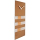 Bold Stripes zegar ścienny miedziany szklany 38x19 cm NeXtime