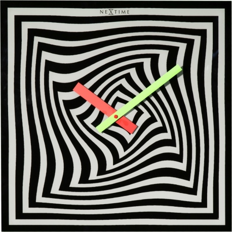 Gracy Time zegar ścienny czarny szklany 43x43 cm NeXtime