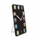 Mini Wall Pad zegar ścienny stojący czarny szklany 20x15 cm NeXtime