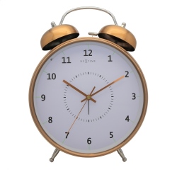 Wake Up zegar stojący miedziany metalowy 23x30 cm