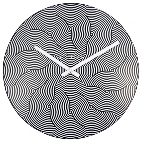 Waves zegar ścienny biało-czarny z tworzywa ? 39,5 cm NeXtime