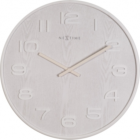 Wood Wood Medium zegar ścienny biały drewniany ? 35 cm NeXtime