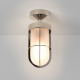 Cabin mleczne Semi-Flush plafon zewnętrzny polerowany nikiel IP44 Astro