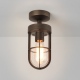 Cabin Semi-Flush plafon zewnętrzny powlekane brązem IP44 Astro
