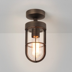 Cabin Semi-Flush plafon zewnętrzny powlekane brązem IP44