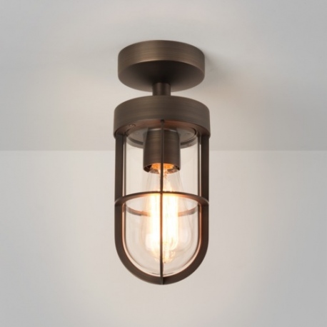 Cabin Semi-Flush plafon zewnętrzny powlekane brązem IP44 Astro