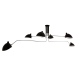Davis czarna lampa sufitowa 4+2 Italux