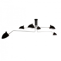 Davis czarna lampa sufitowa 4+2