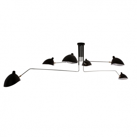 Davis czarna lampa sufitowa 4+2 Italux