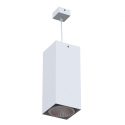 TITO R2 wisząca lampa kwadratowa z reflektorem LED ES111 (klosz 12x30cm)