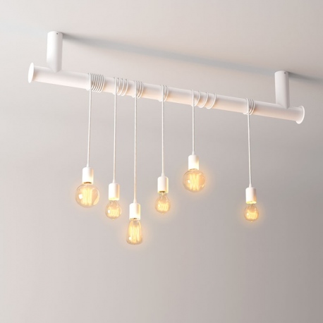 Batedor lampa wisząca z przewodami zawijanymi na belce (żarówki) Cleoni