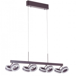 Metis żyrandol brązowy LED 84cm